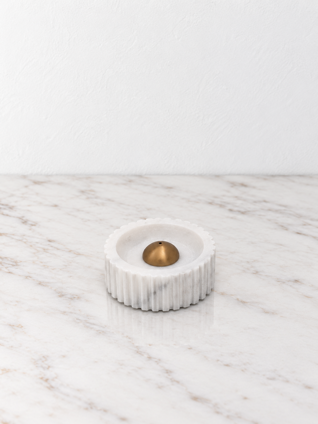 Italian Arabescato Orbit Incense Stick Holder