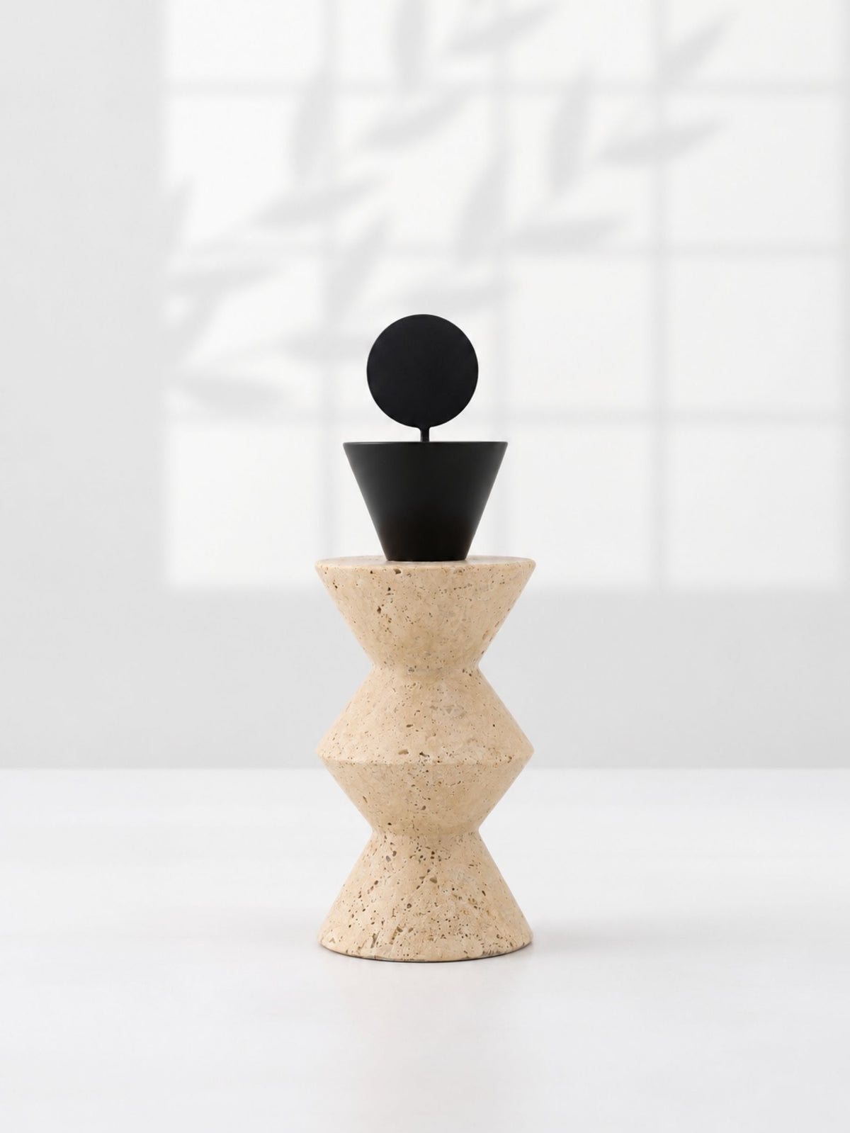 Italian Travertine Marble Sienna Decorative Set of 2