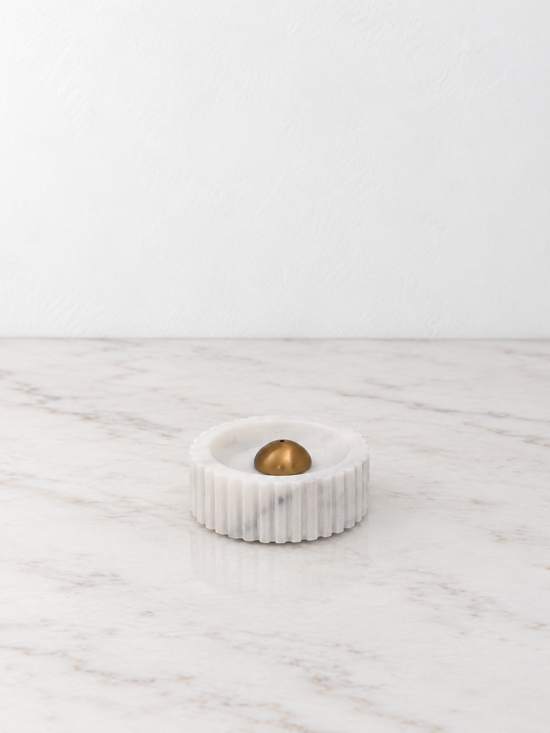 Italian Arabescato Orbit Incense Stick Holder