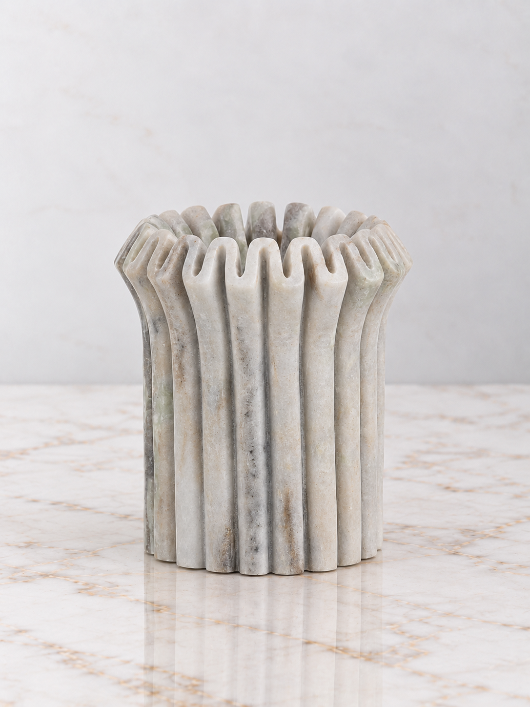 Rivero Fluted Pillar Candle Holder set of 2
