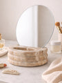 Fossil Beige Marble Vanity Mirror