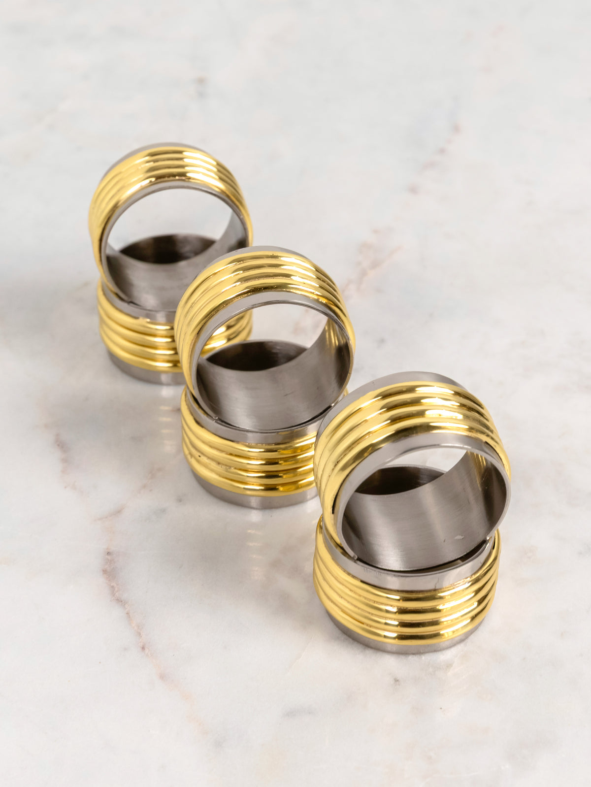 Mercer Ribbed Napkin Rings set of 6