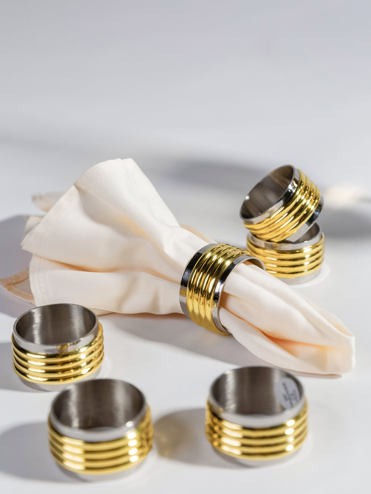 Mercer Ribbed Napkin Rings set of 6