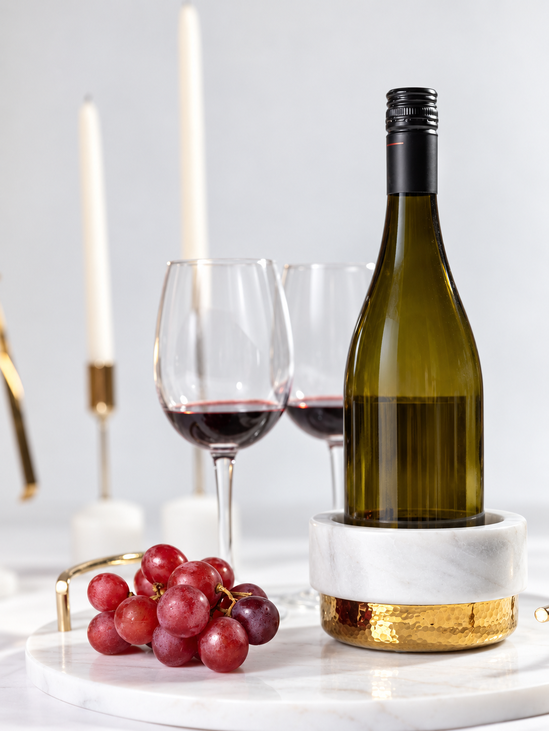 Italian Arabescato Regent Wine Coaster