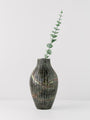 Aurelia Forest Green Marble Hand-Carved Vase