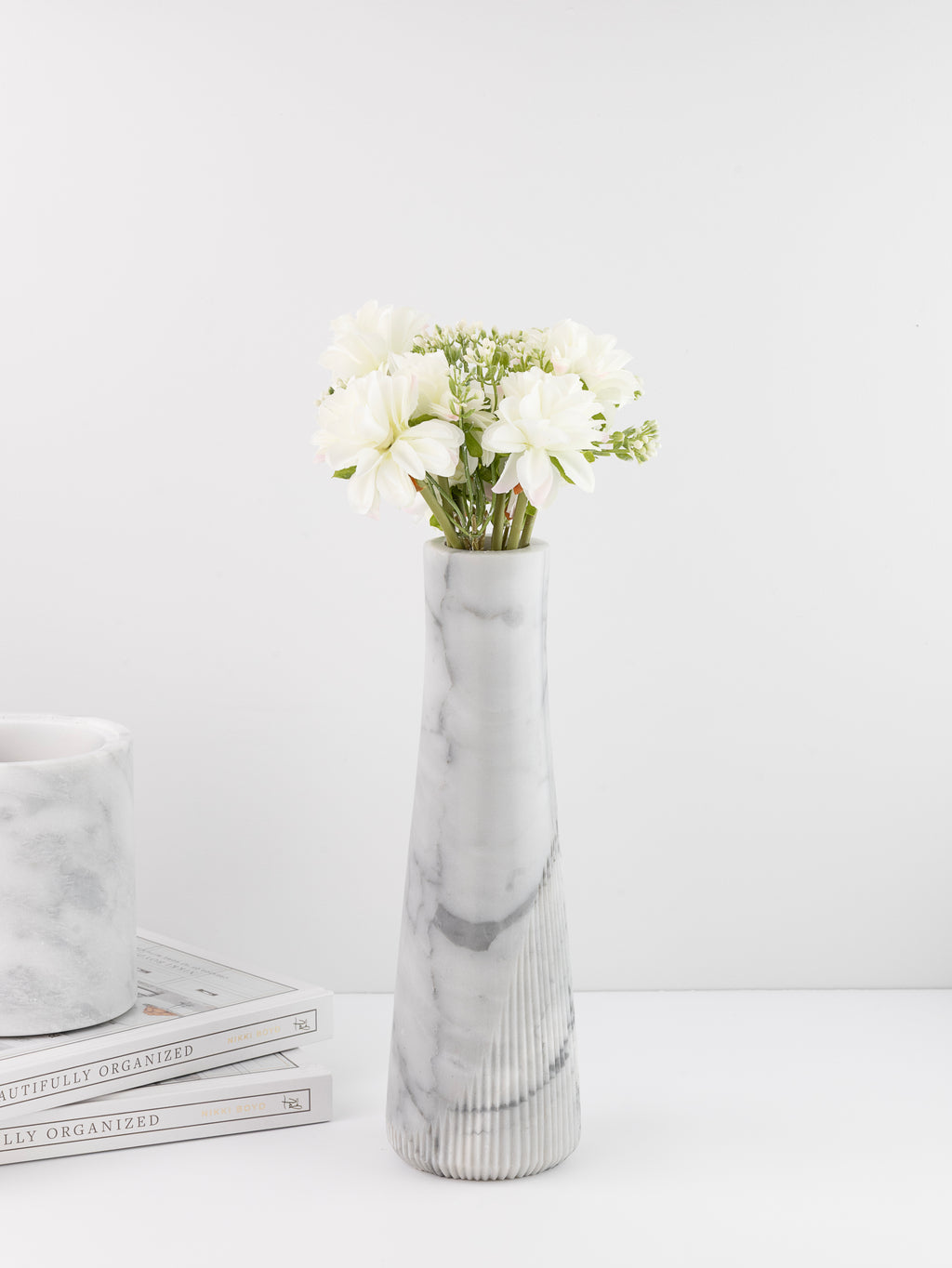 Italian  Arabescato Marble  Vase