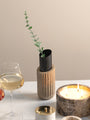 Modern Light Emperador Marble Decorative Vase