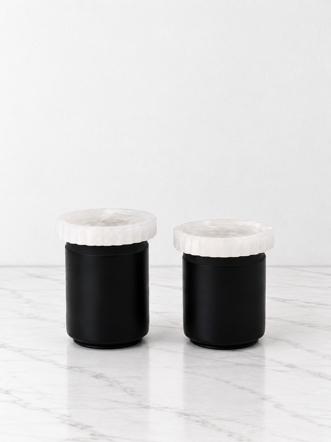 Spanish Alabaster Mono Candle Holders Set of 2