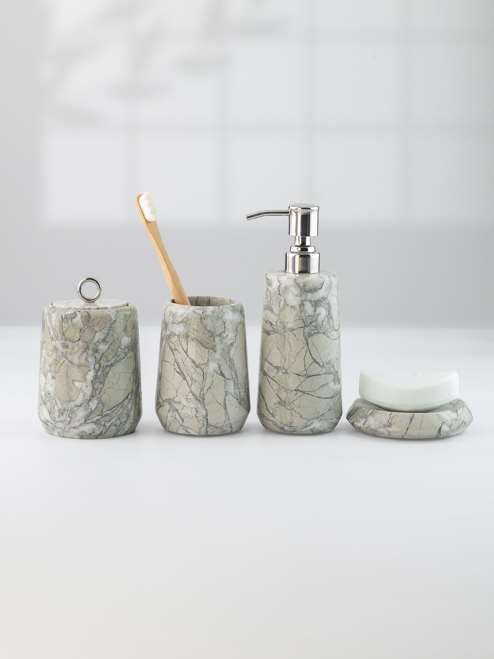 Sorelle I Beige Marble Toothbrush Holder