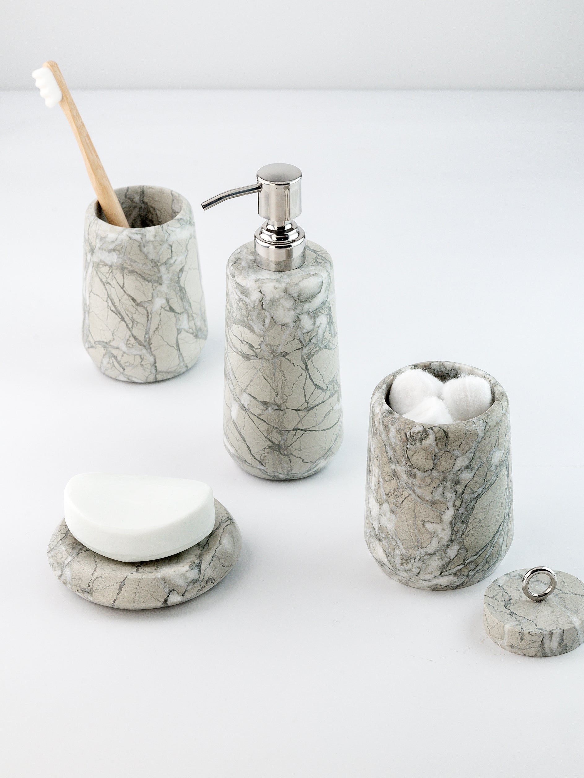 Sorelle I Beige Marble Tumbler With Lid