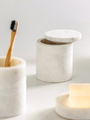 Solena Textured Marble Canister with Lid