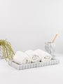 Italian Arabescato Marble Scalloped Bath Tray