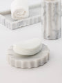 Italian Arabescato marble Subtle scalloped Soap Dish