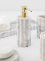 Italian Arabescato Marble Pump with Stainless Steel in Gold Finish