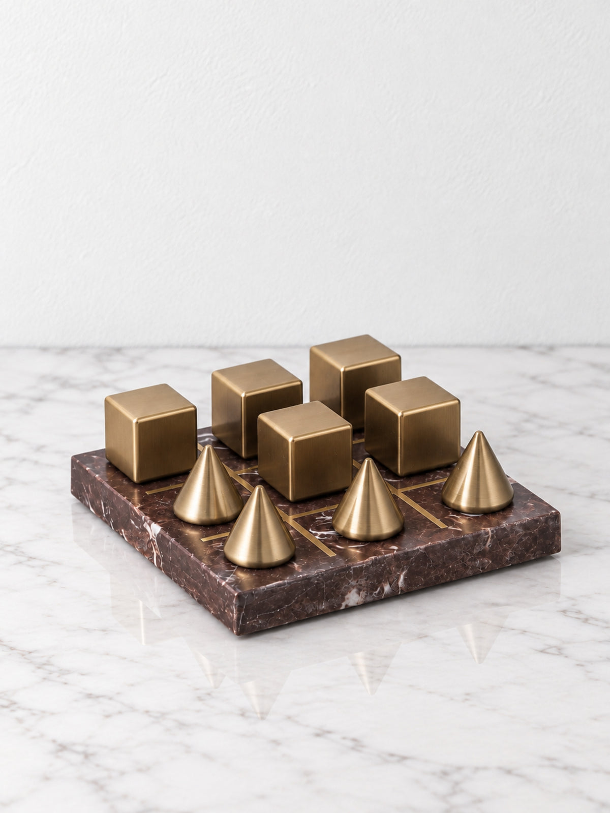 Spanish Rosso Levanto Marble Leisure tic-tac-toe set - view 2