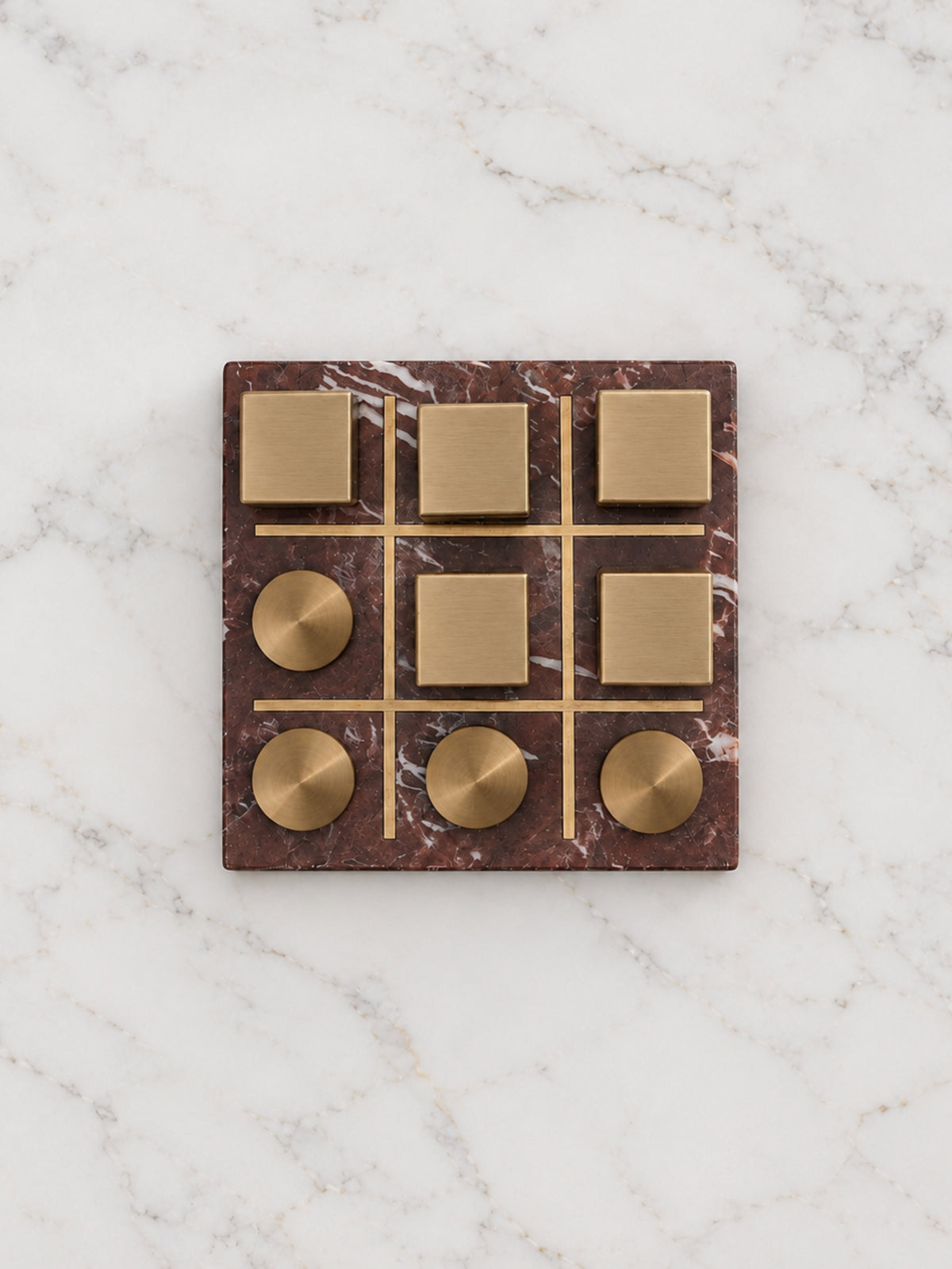 Spanish Rosso Levanto Marble Leisure tic-tac-toe set - view 3