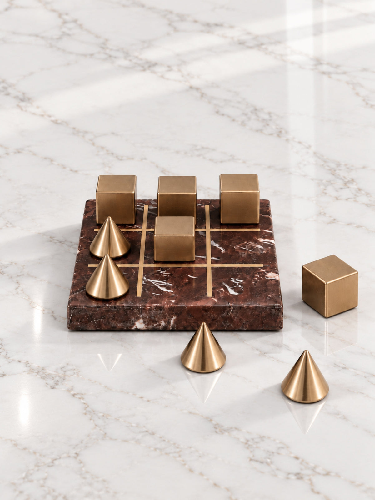 Spanish Rosso Levanto Marble Leisure tic-tac-toe set - view 4