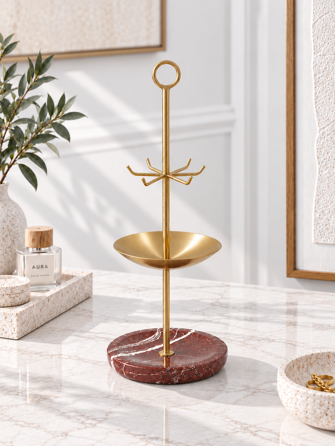 Rosso Levanto Orbit Jewellery Stand - view 1