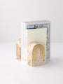 Fossil Beige Marble Arch Bookends – Set of 2 pcs
