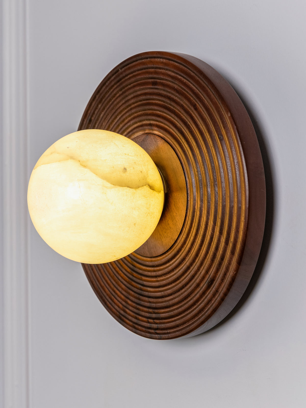 Spanish Alabster Halo  Wall Sconce