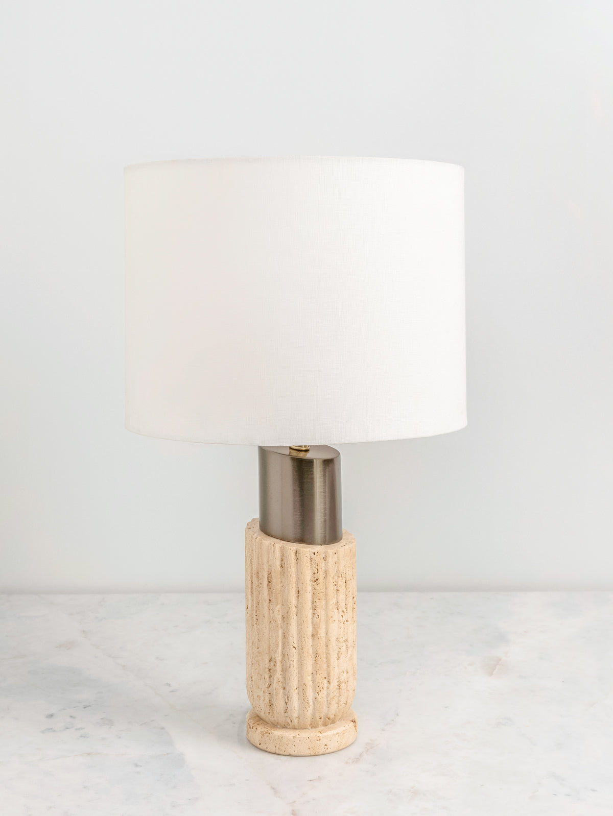 Italian Travertine Aura Table Lamp