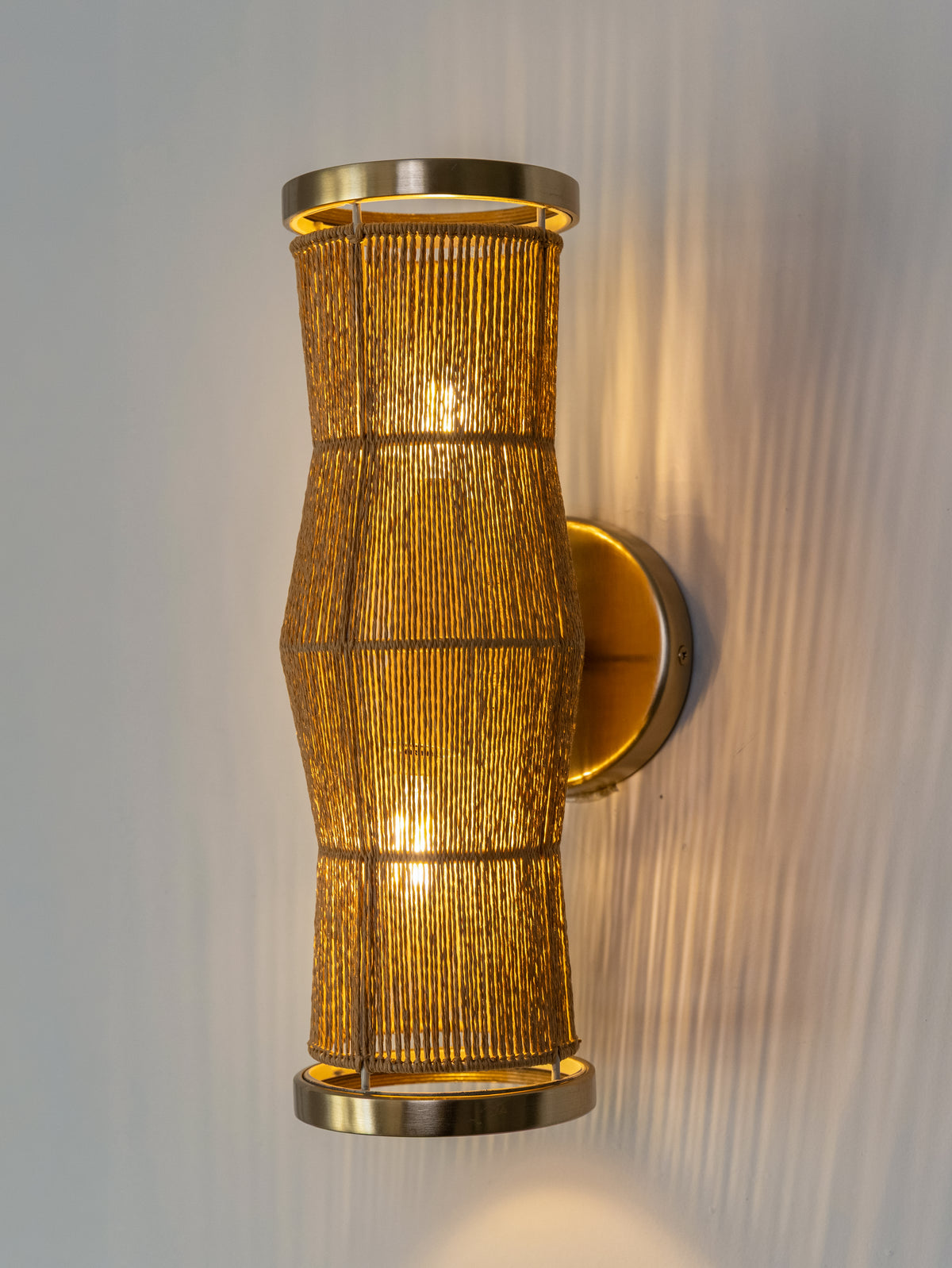 Raffia Halo Wall Sconce