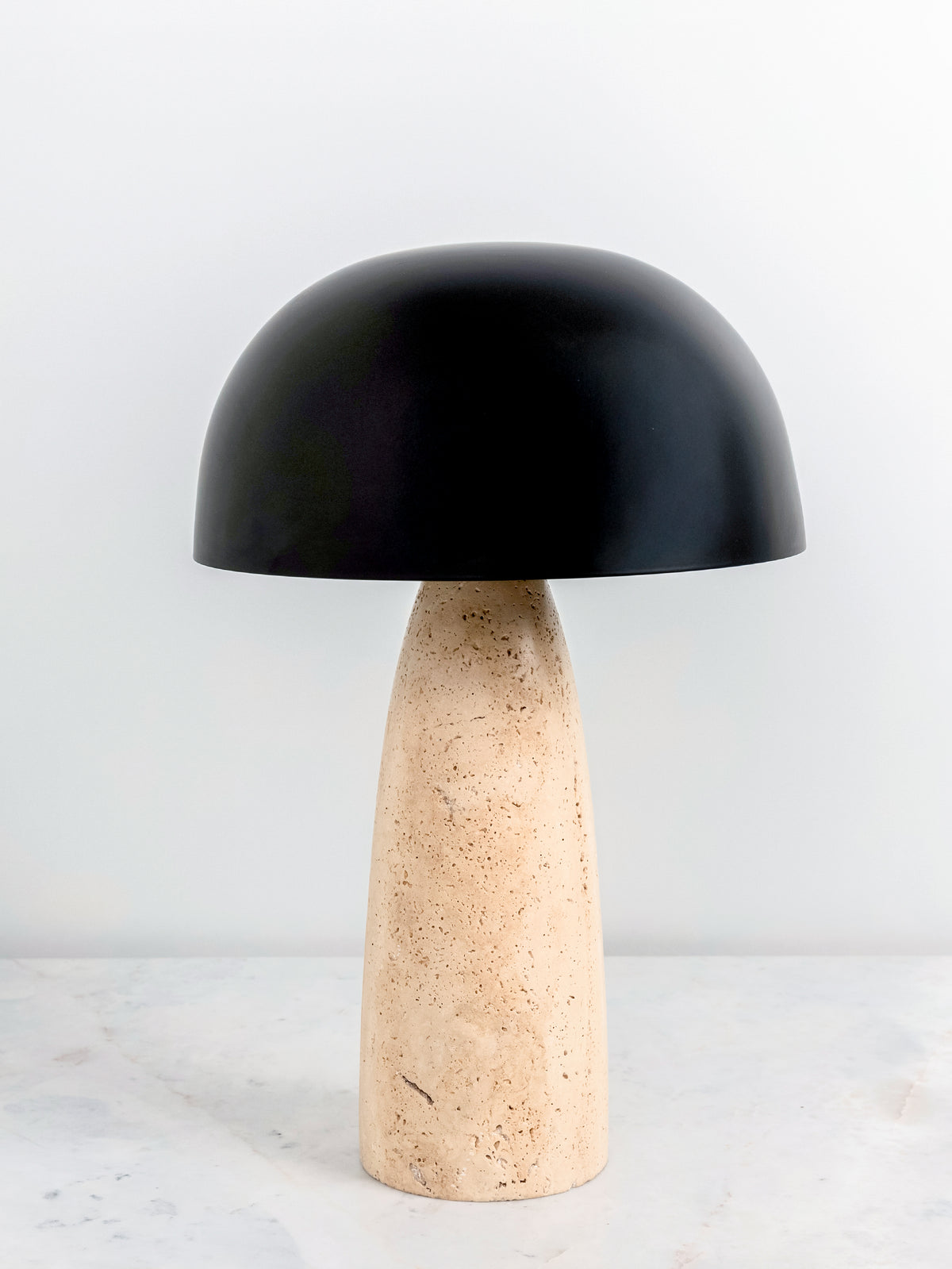 Italian Travertine Luna  Table Lamp