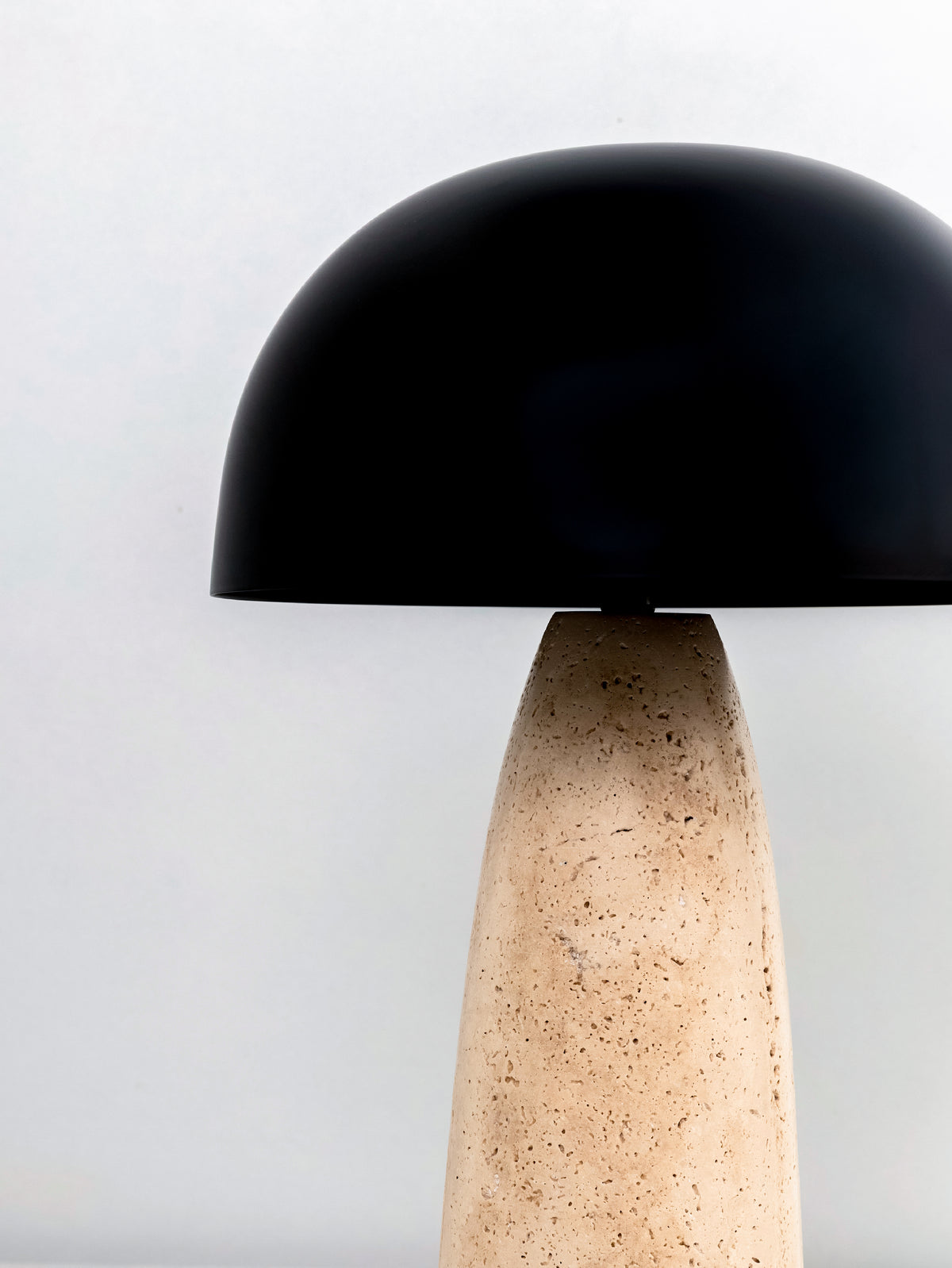 Italian Travertine Luna  Table Lamp