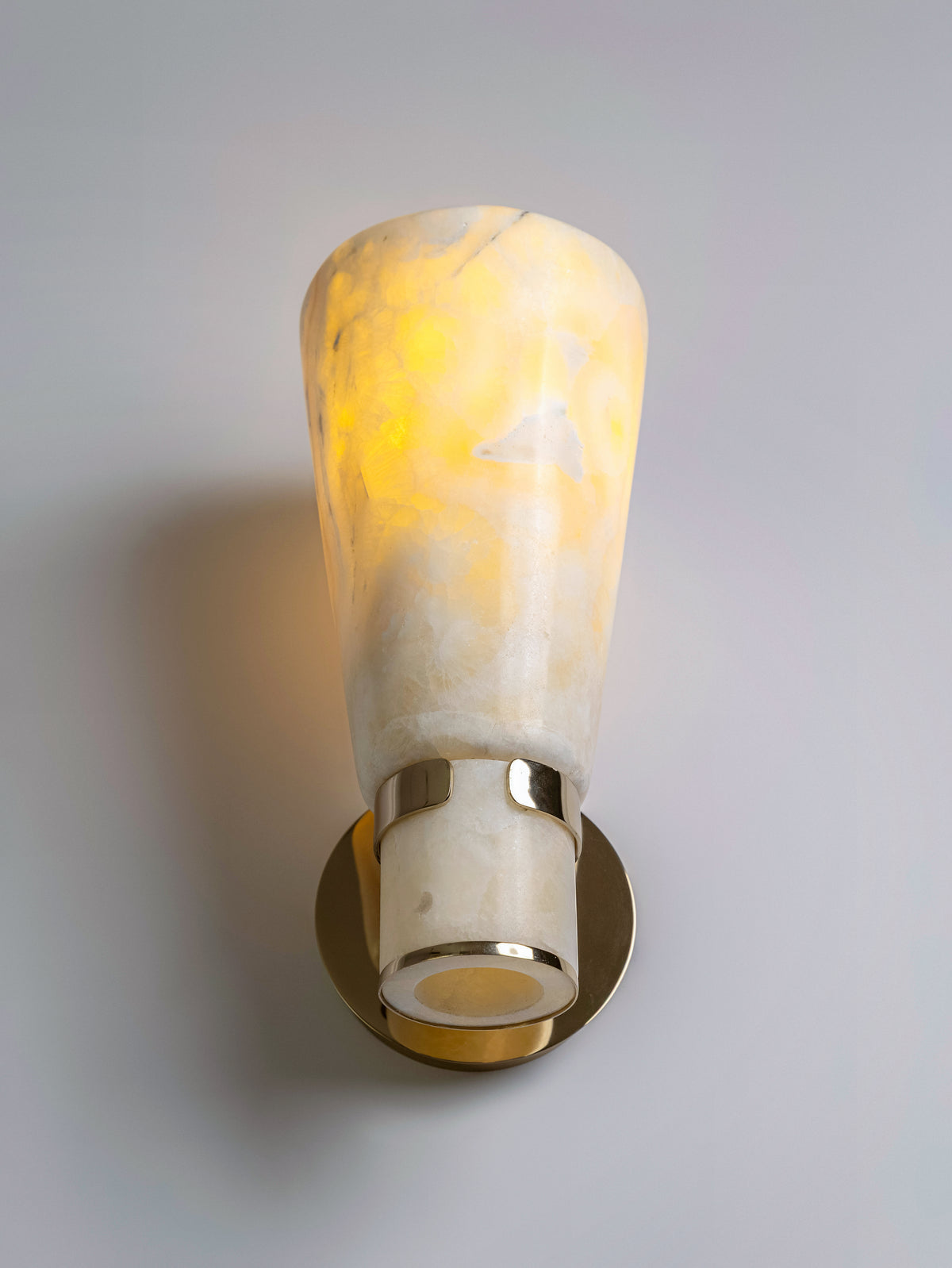 Turkish Crème Onyx Lunare  Wall Sconce