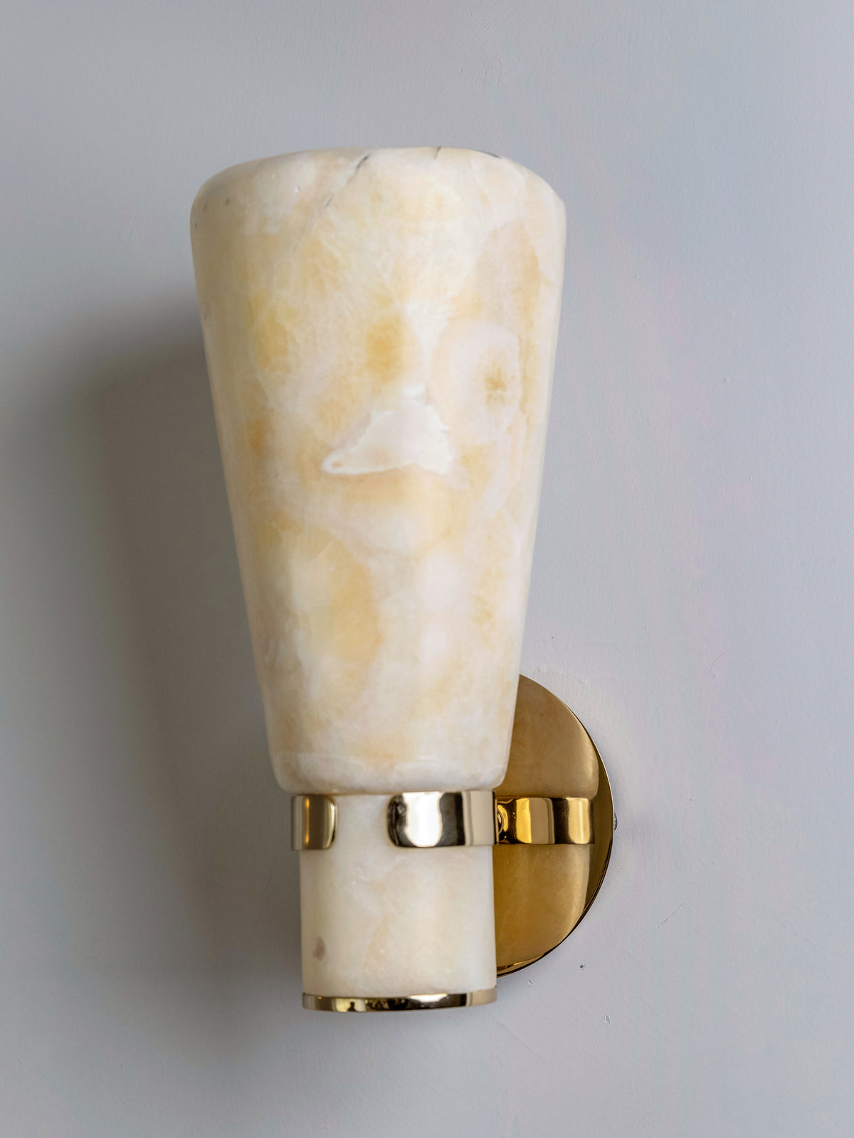 Turkish Crème Onyx Lunare  Wall Sconce