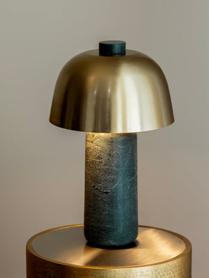 Aurelia Green Marble Table Lamp