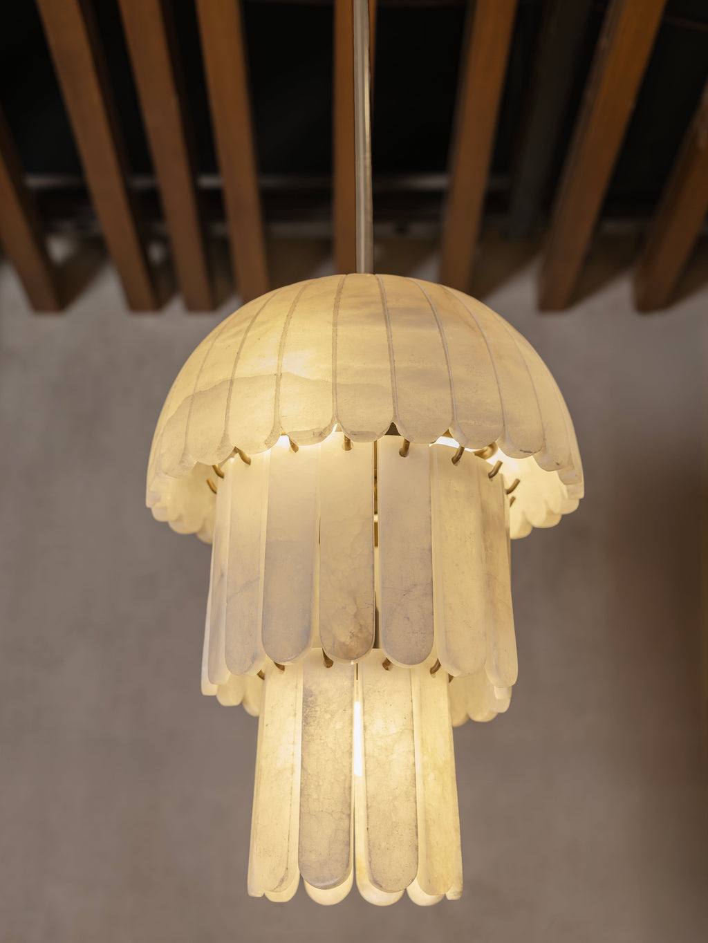 Spanish Alabaster Marble Pendant Light