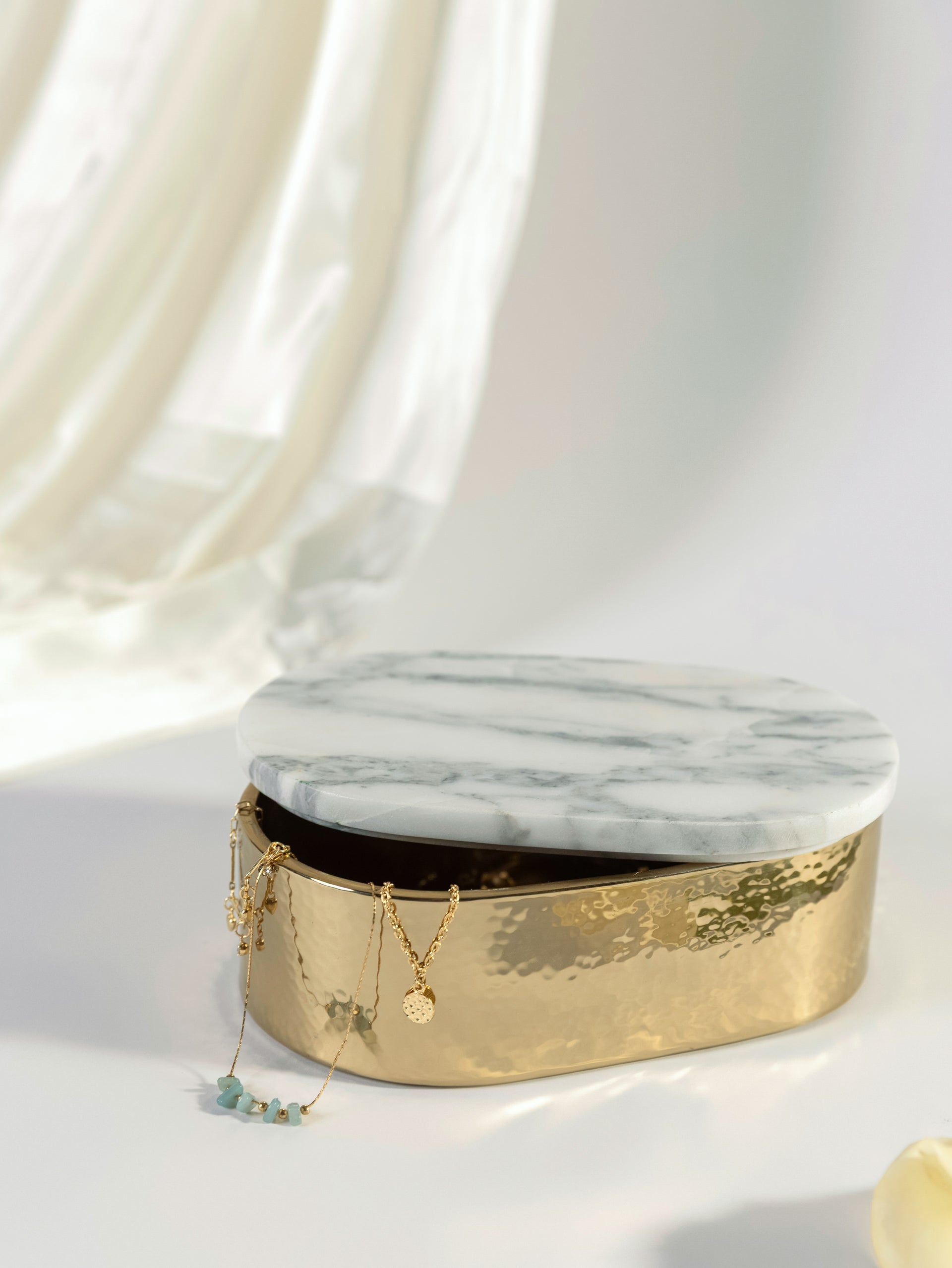 Italian Arabescato Luxe Storage Box