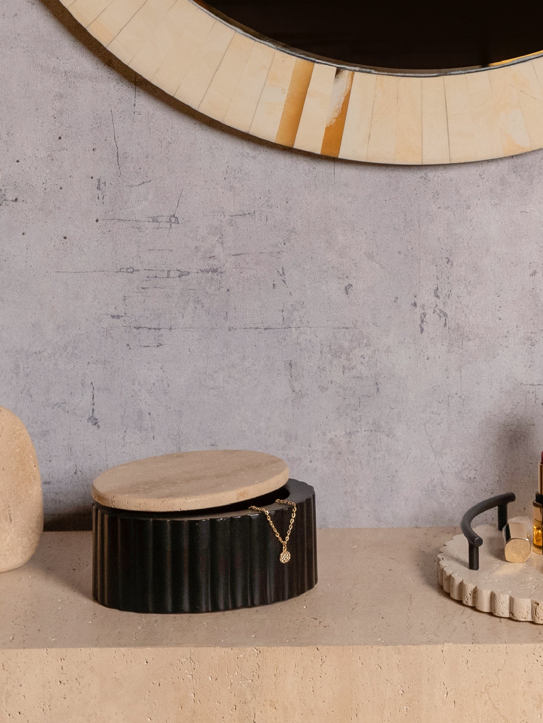 Travertine Halo Box