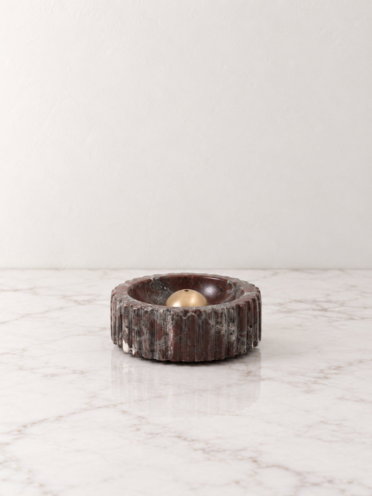 Rosso Levanto Marble Aureo Incense Holder - view 3