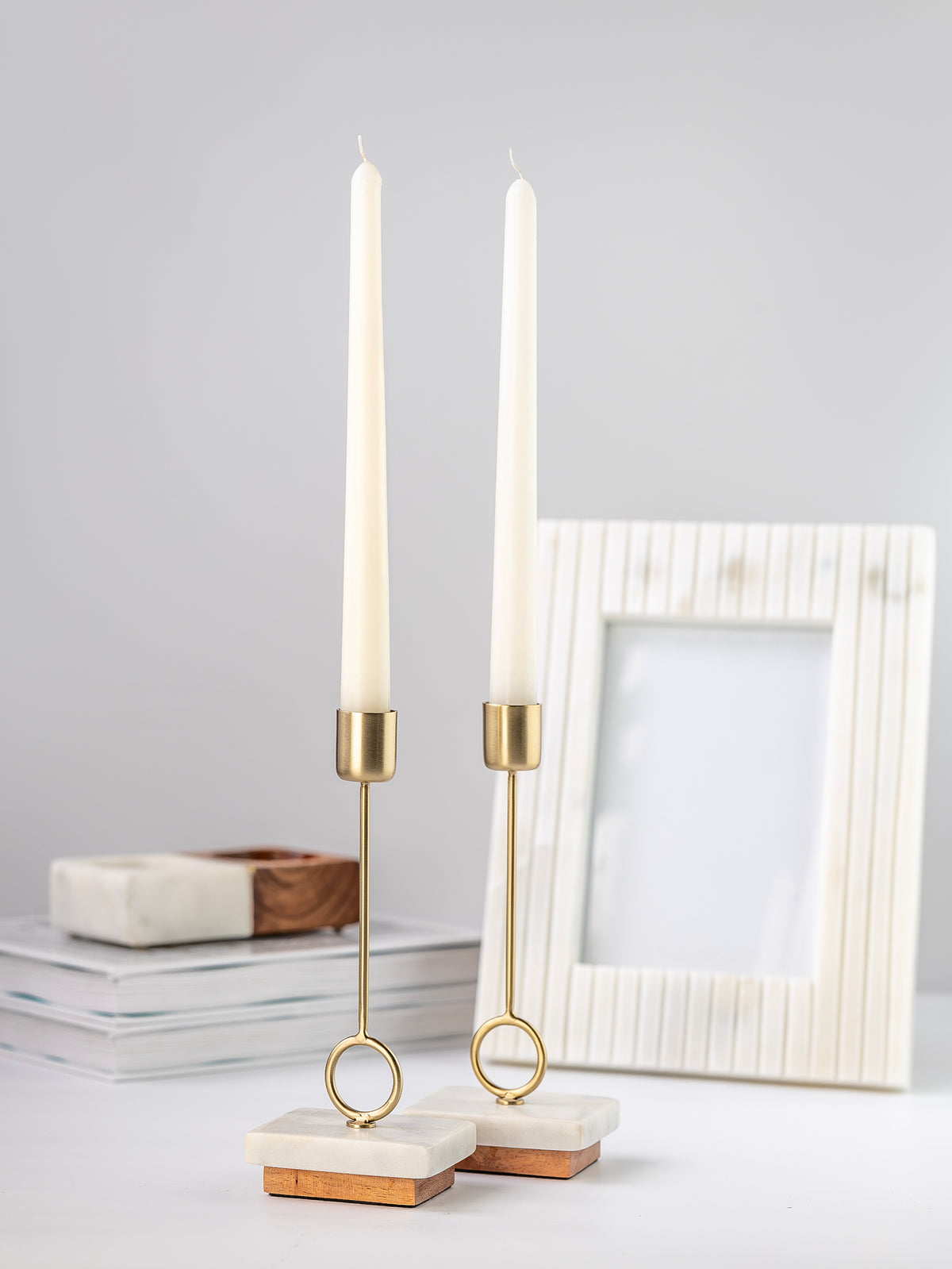 Helix Taper Candle Holders set of 2