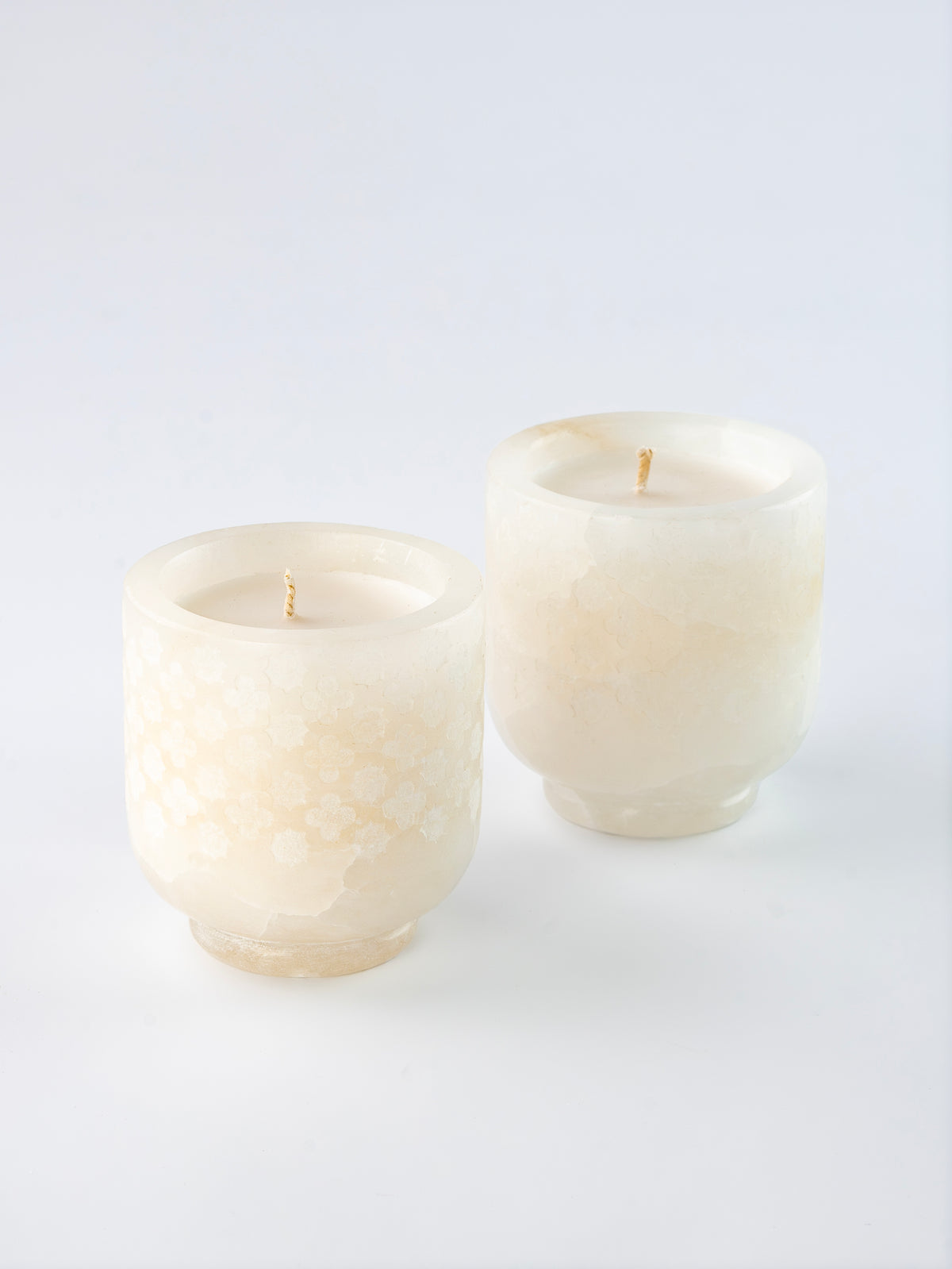 Solenne Alabaster candle Vessel