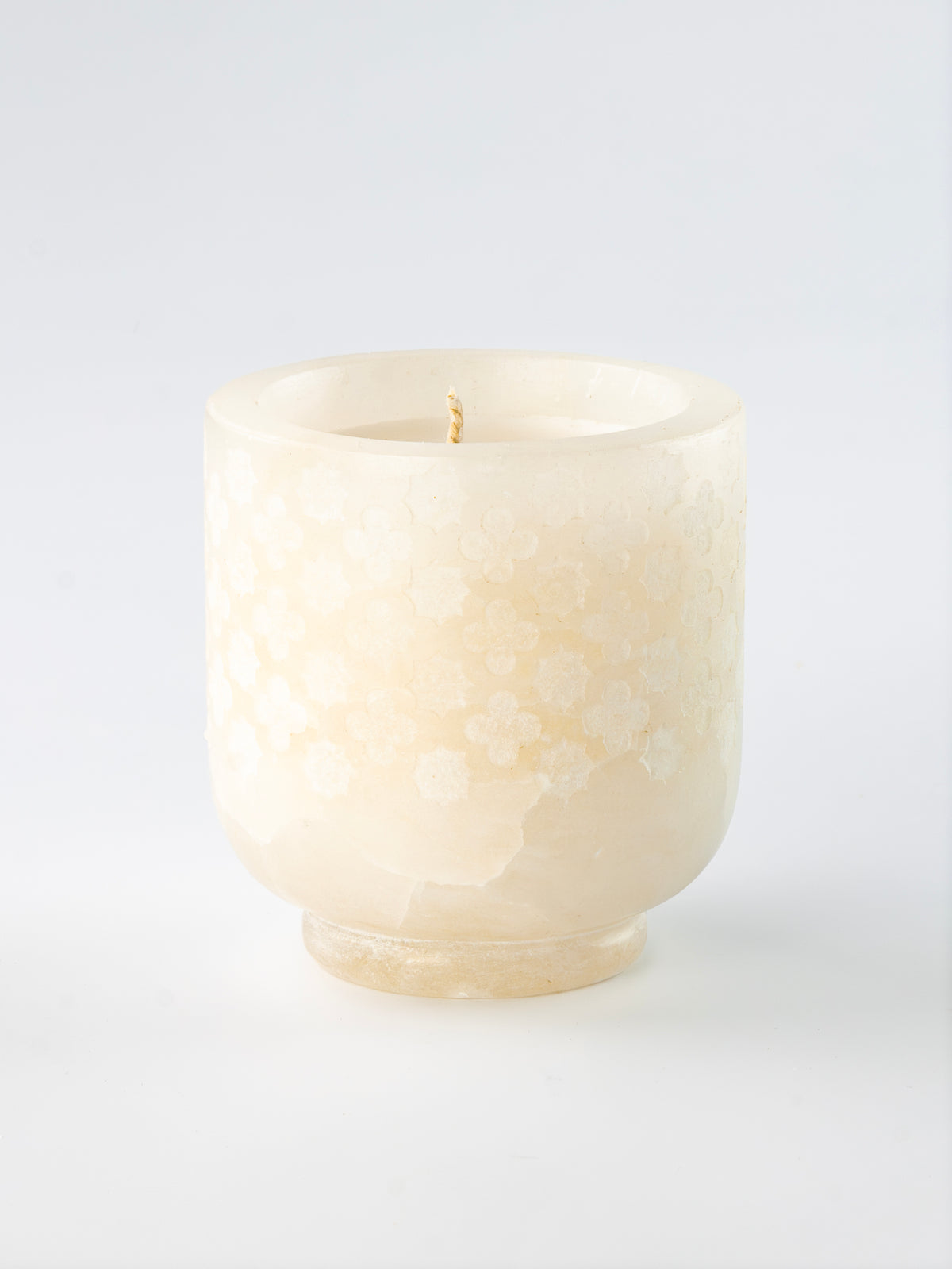 Solenne Alabaster candle Vessel