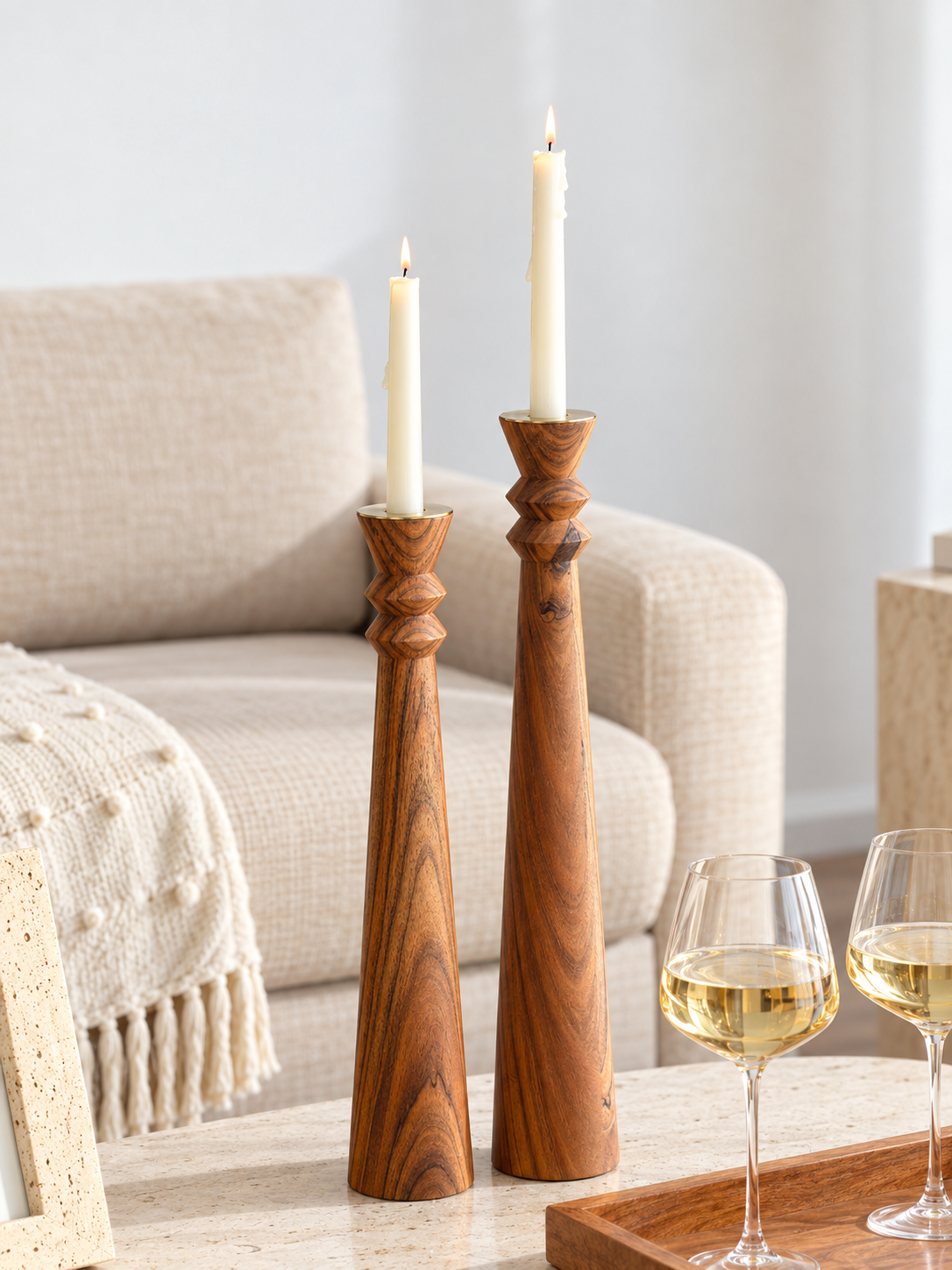 Cedar Form Taper Holders Setf of 2