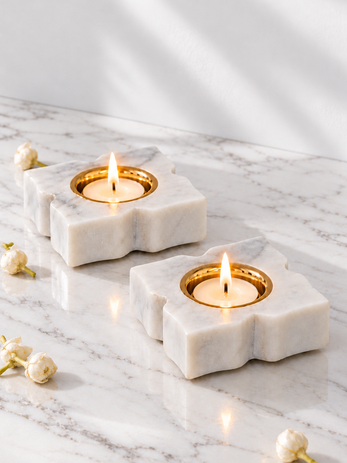 Biance Quadra T-Light Holder set of 2
