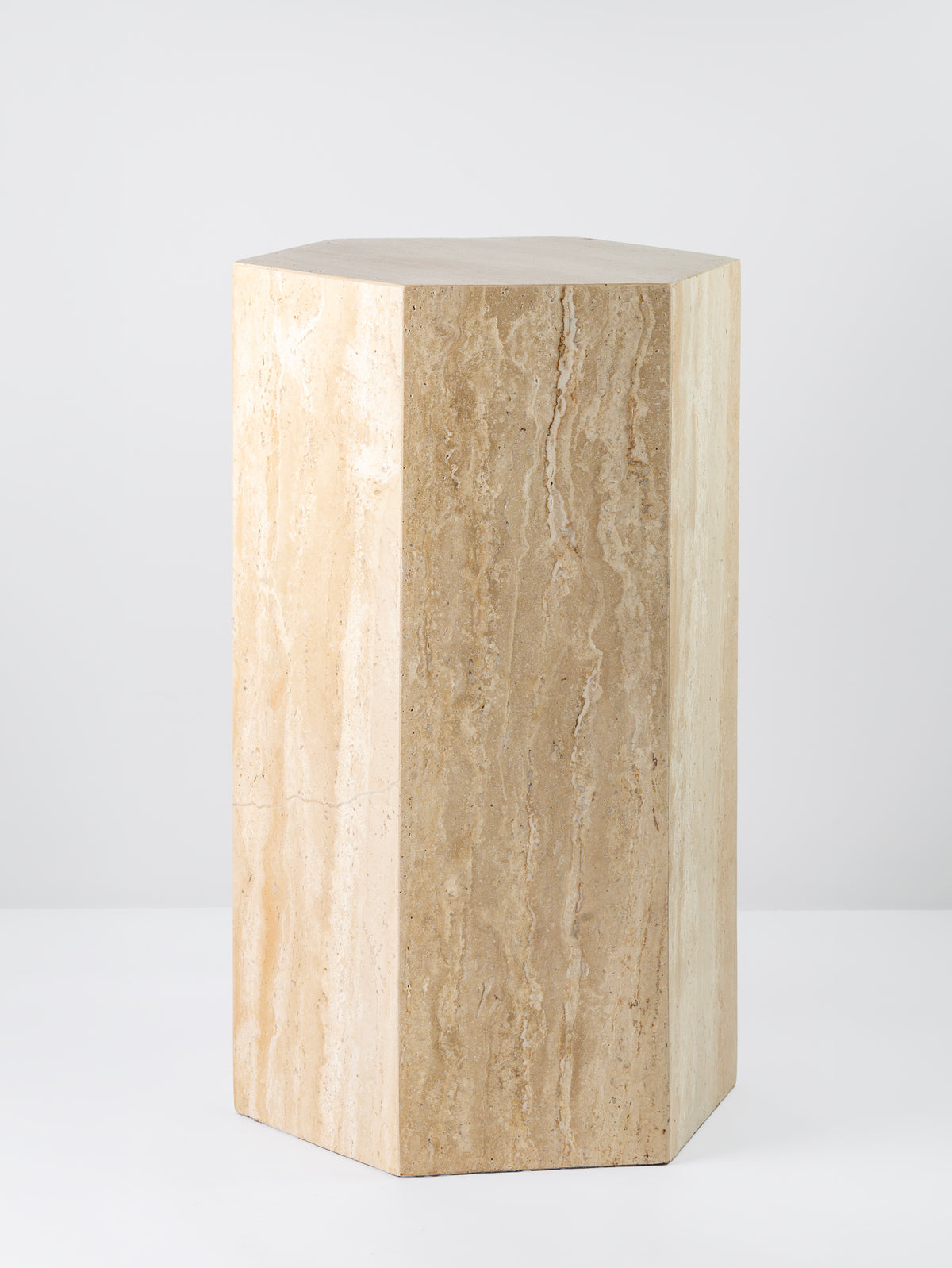Italian Travertine Monolith Side Table - H-STT-0003B image 2