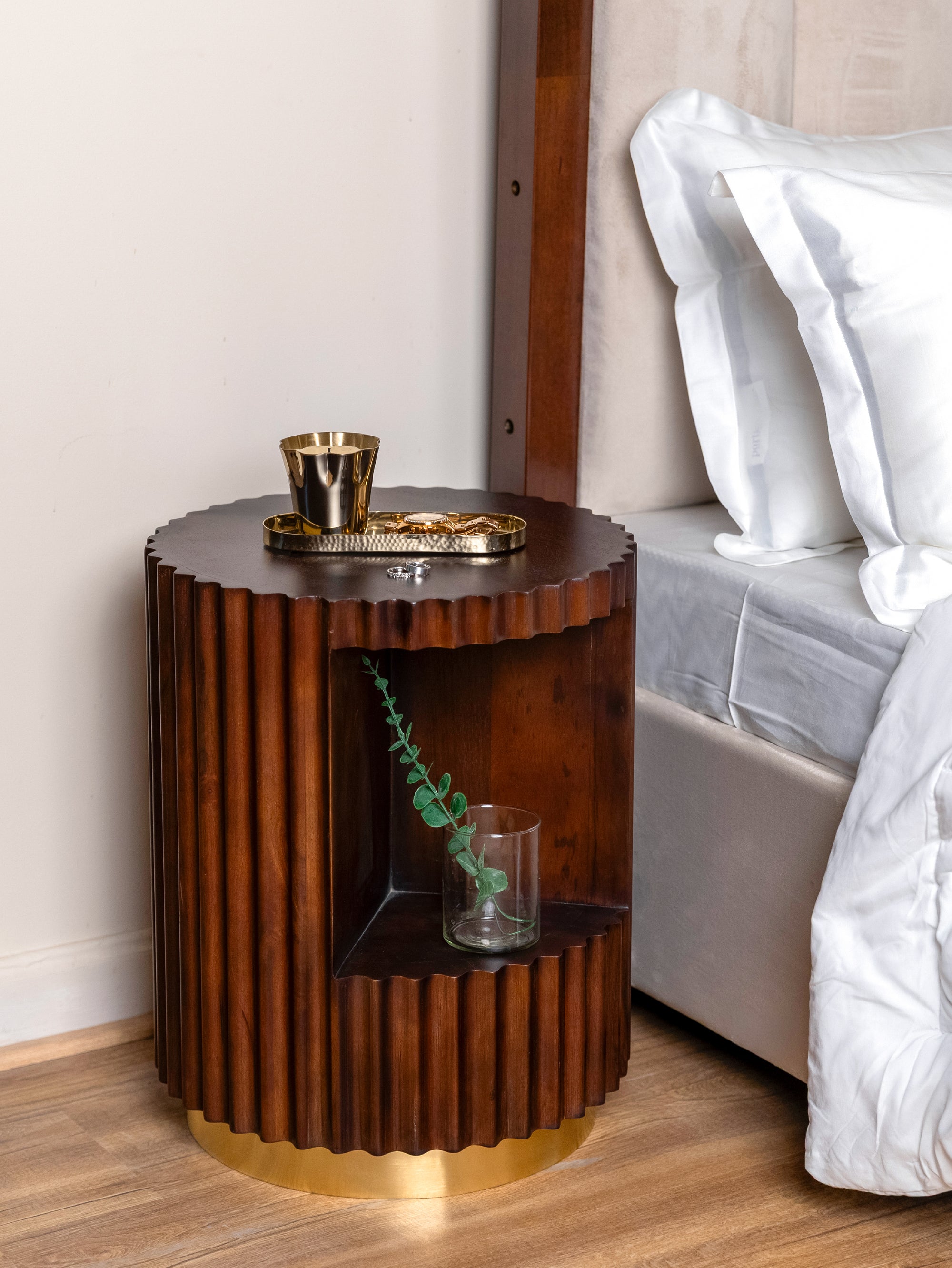 Montero Fluted Side Table – 16" x 20" - H-STT-0026B image 1