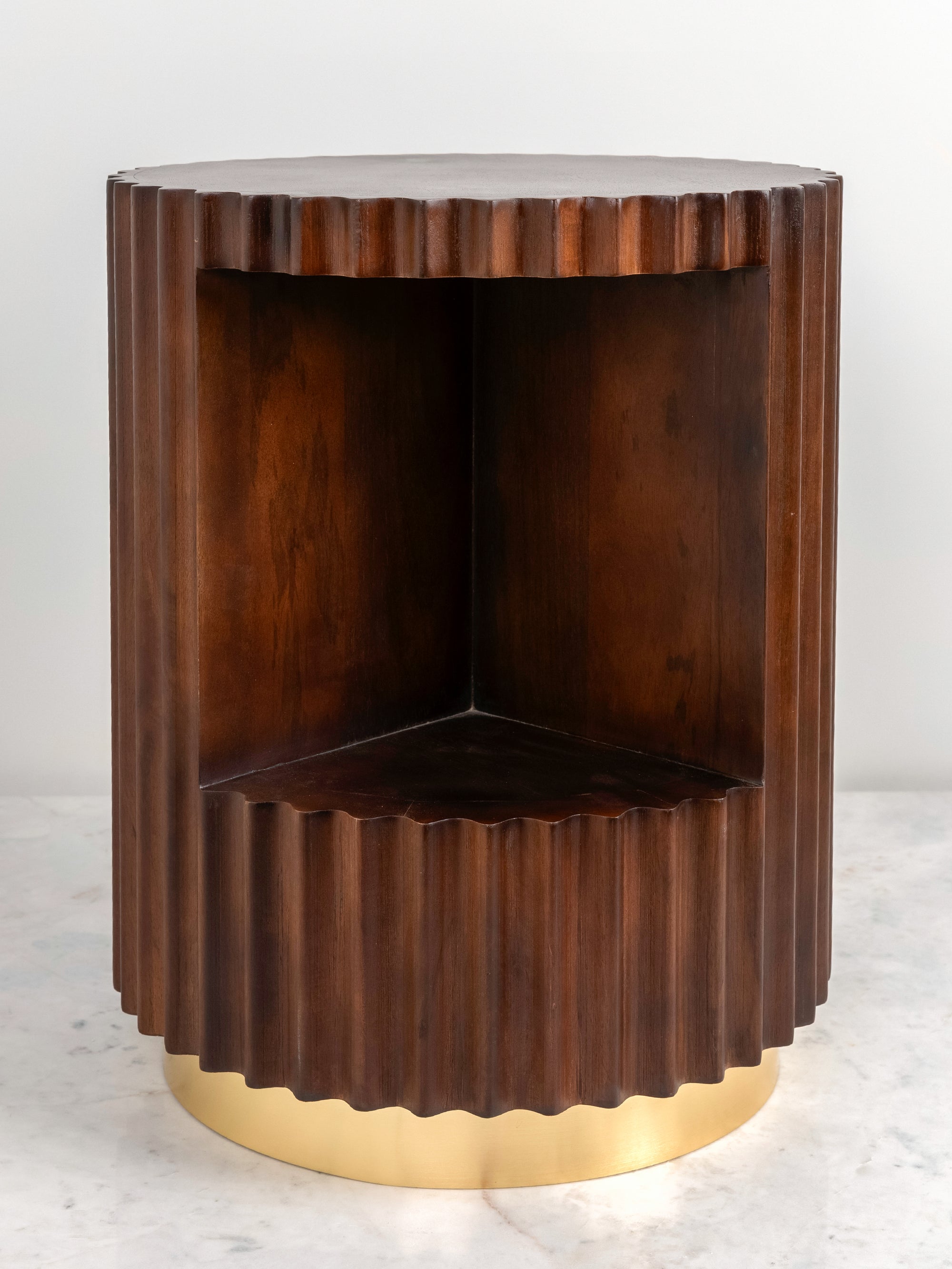 Montero Fluted Side Table – 16" x 20" - H-STT-0026B image 2