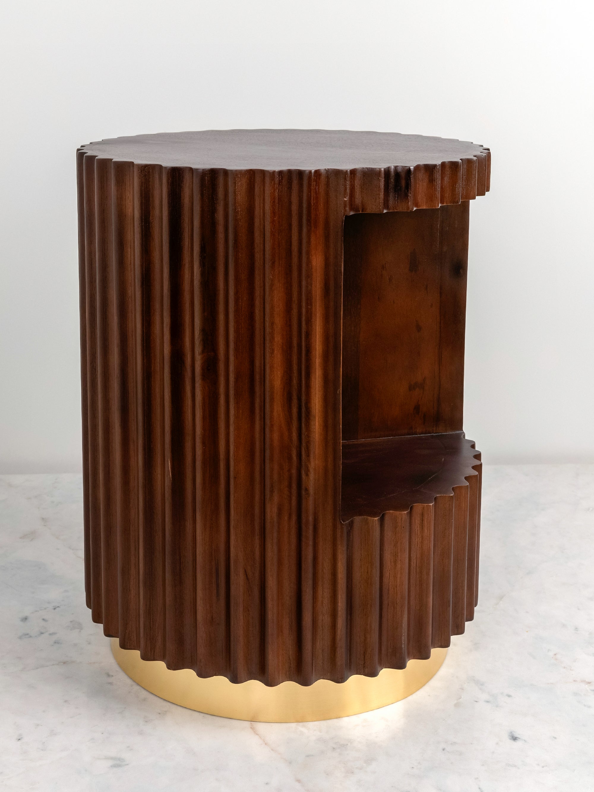 Montero Fluted Side Table – 16" x 20" - H-STT-0026B image 3