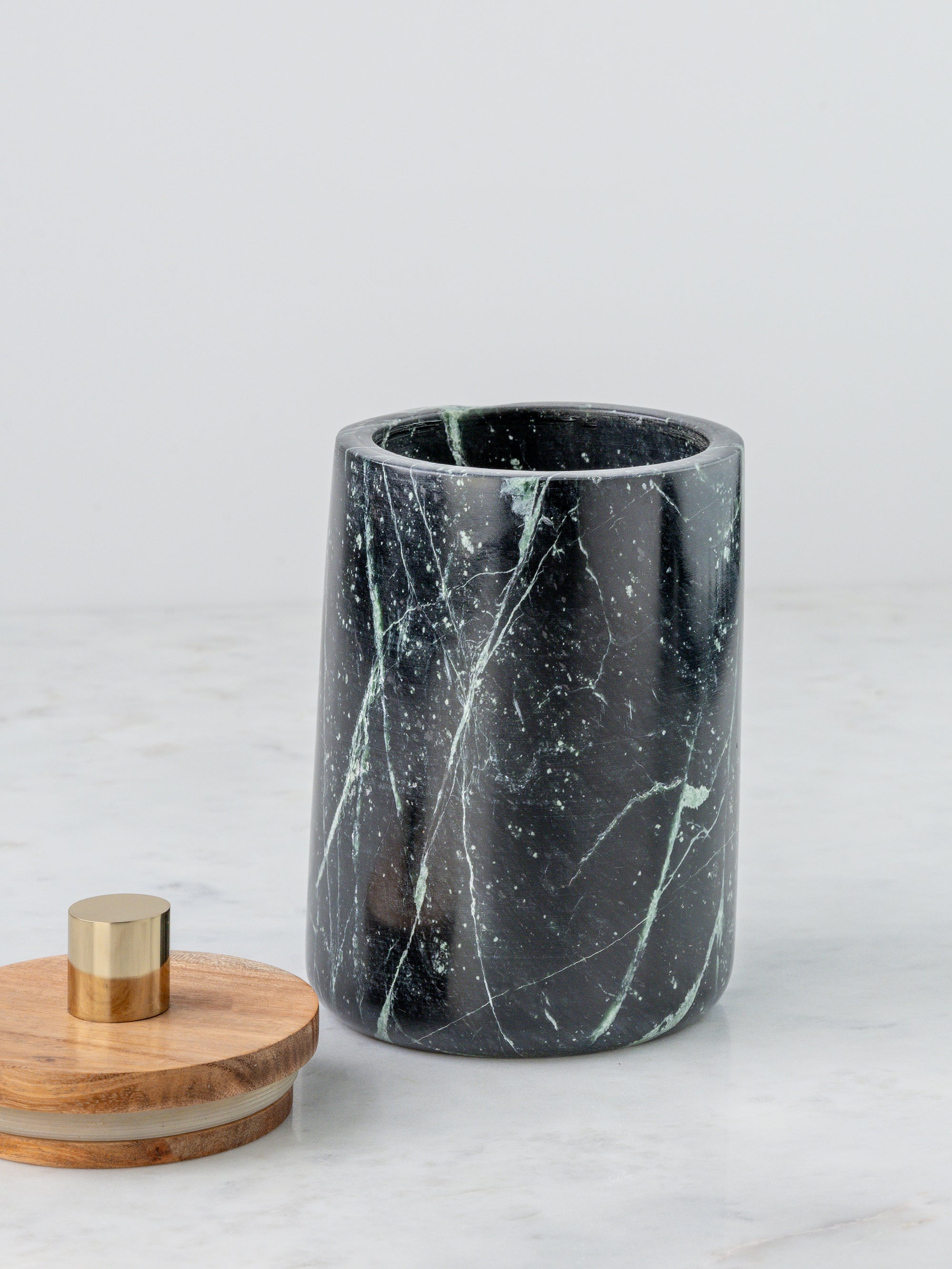 Aurelia Green Marble Storage Jar - H-STW-0070B image 2