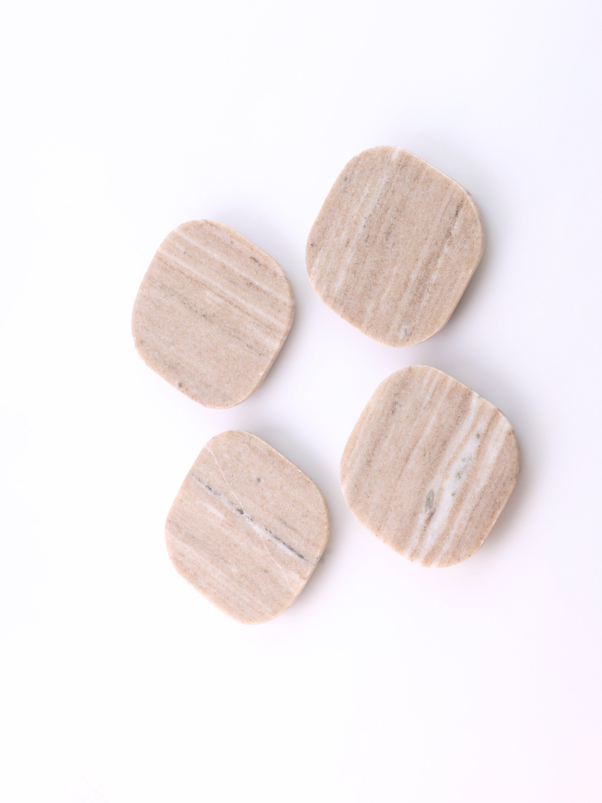 Sable Beige Marble Coasters – Set Of 4