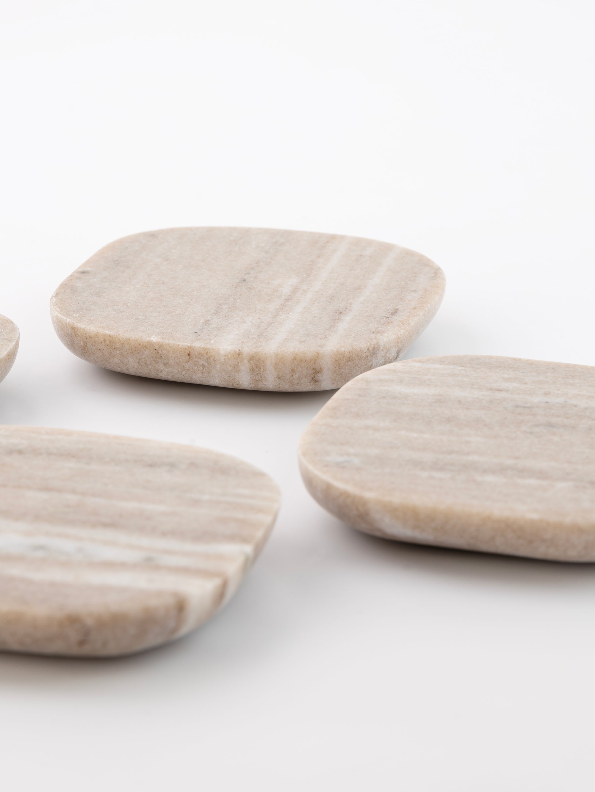 Sable Beige Marble Coasters – Set Of 4