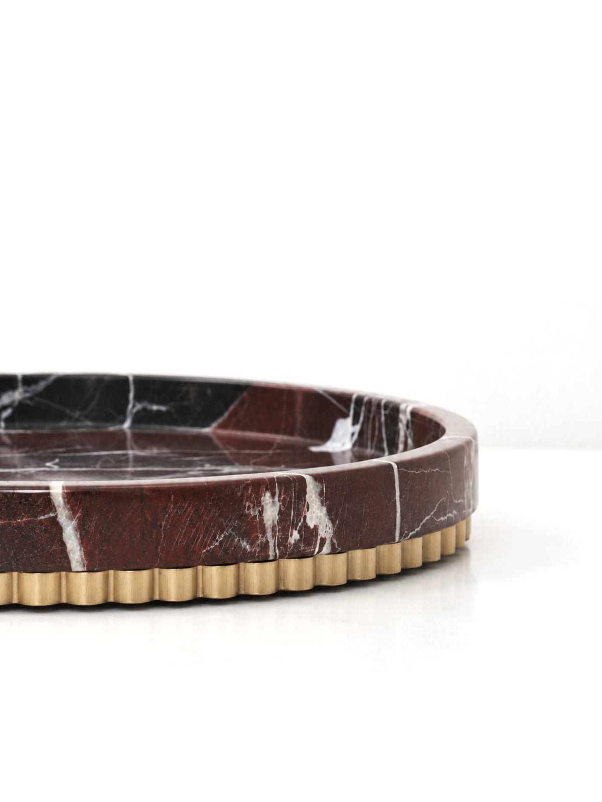 Rosso Levanto Marble Étoile Tray - view 4