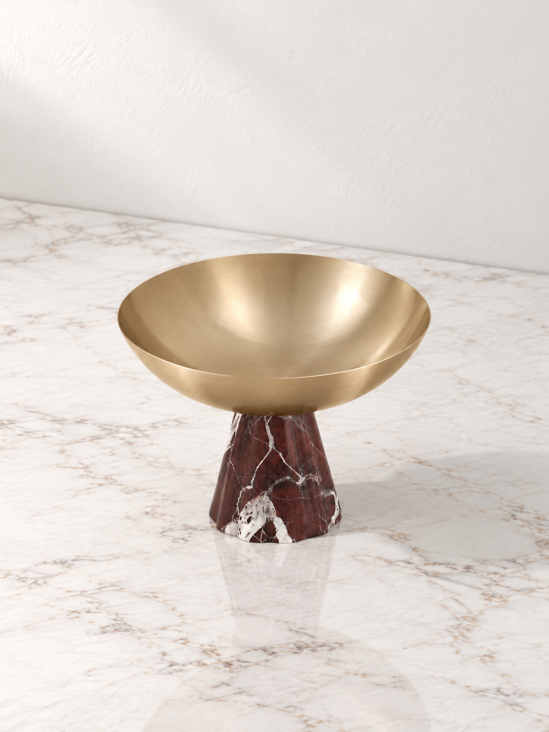 Rosso Levanto Pedestal Bowl - view 2