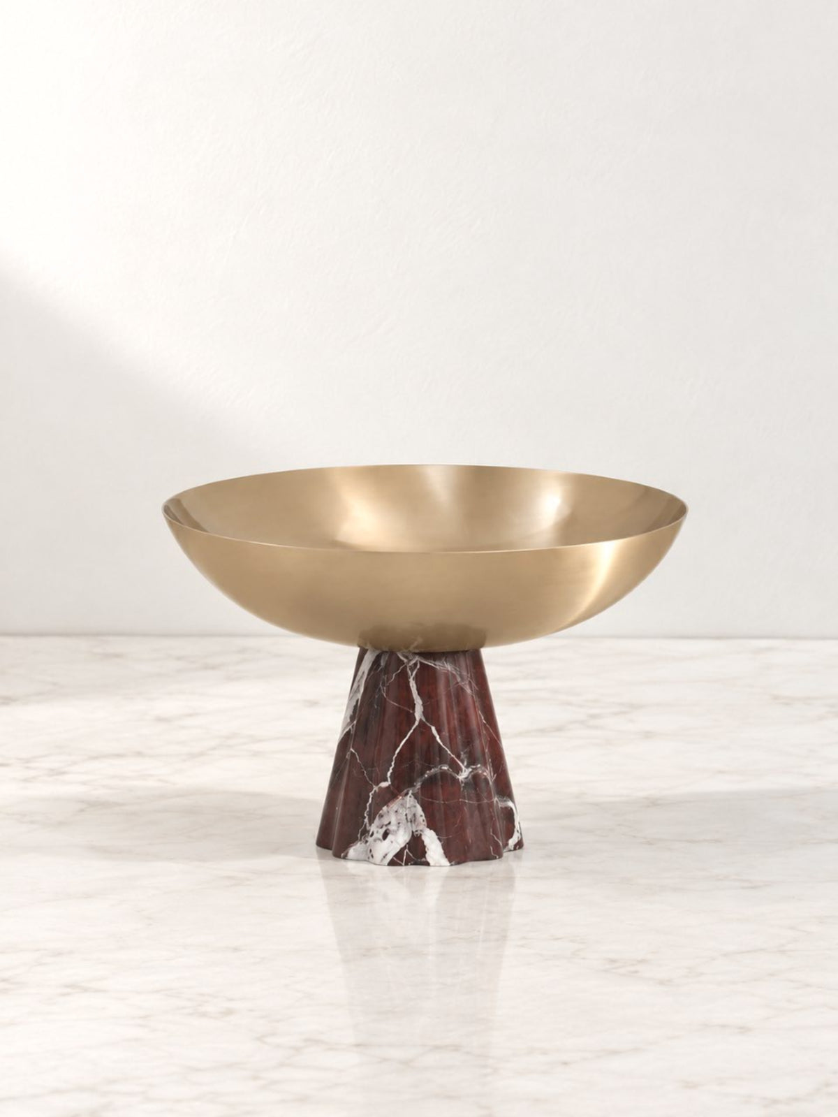 Rosso Levanto Pedestal Bowl - view 3